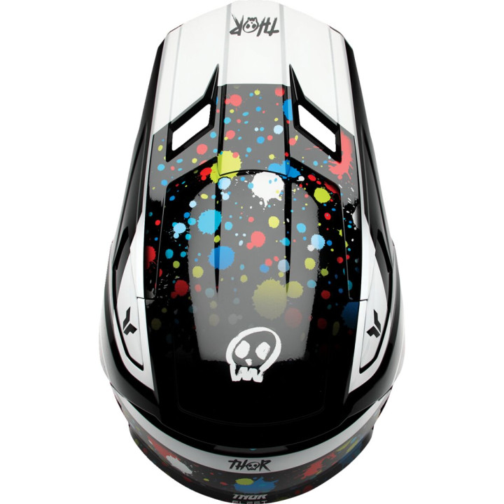 Casque enfant Thor fleet splat noir | Oxmoto