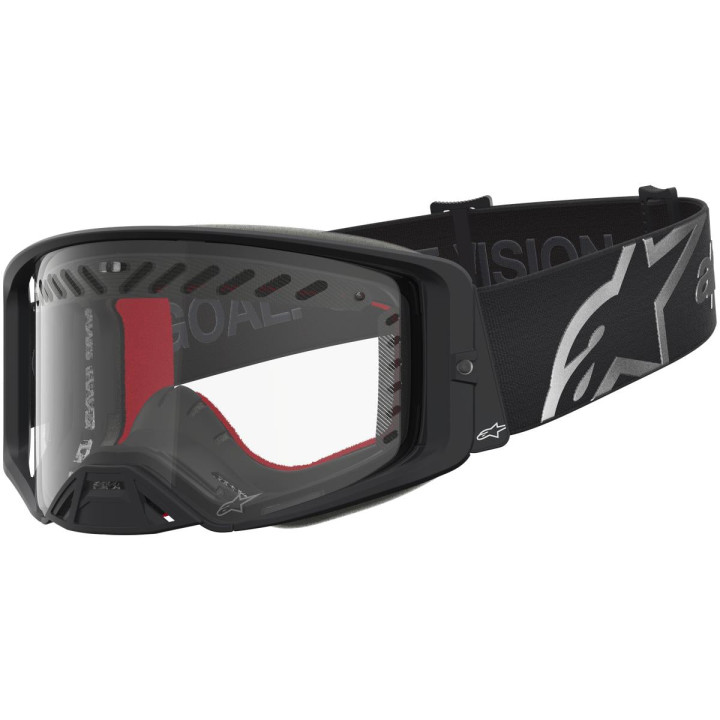Masque Alpinestars supertech dura air fluid noir argent transparent