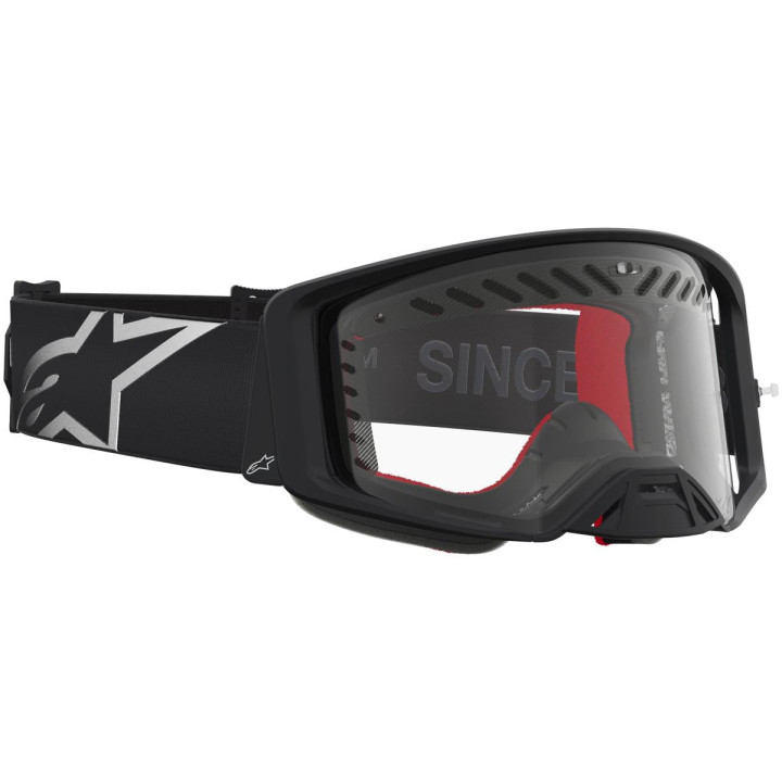 Masque Alpinestars supertech dura air fluid noir argent transparent