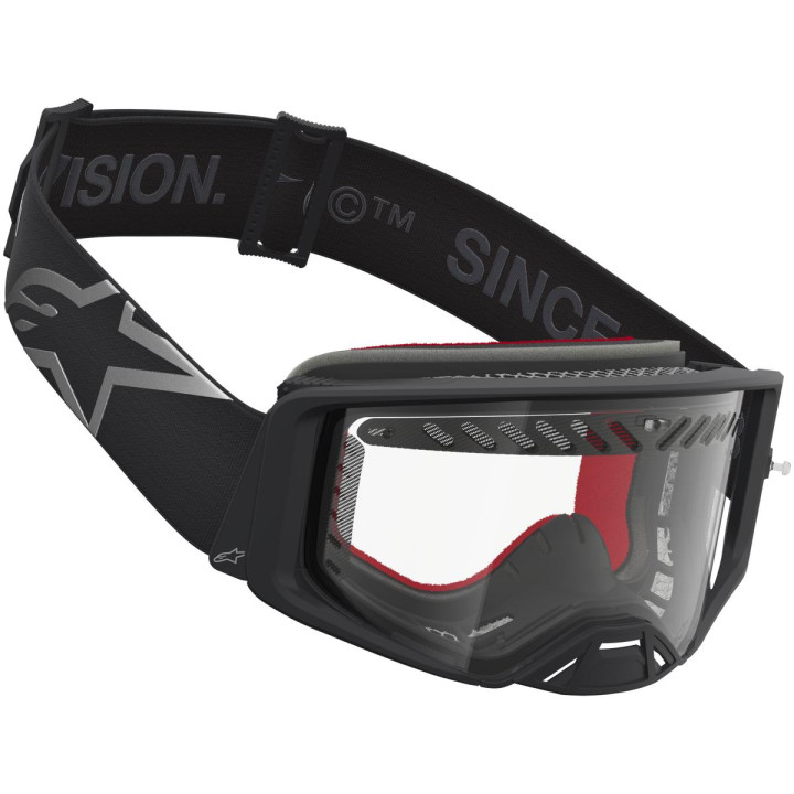 Masque Alpinestars supertech dura air fluid noir argent transparent