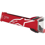 Masque Alpinestars supertech dura air fluid rouge argent transparent