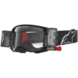 Masque Alpinestars supertech firma noir argent transparent