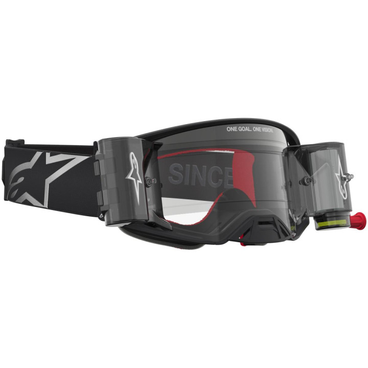 Masque Alpinestars supertech firma noir argent transparent