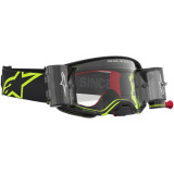 Masque Alpinestars supertech firma noir jaune fluo transparent