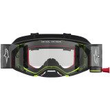 Masque Alpinestars supertech firma noir jaune fluo transparent
