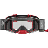 Masque Alpinestars supertech firma rouge argent transparent