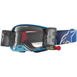 Masque Alpinestars supertech firma bleu argent transparent