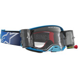 Masque Alpinestars supertech firma bleu argent transparent