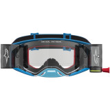 Masque Alpinestars supertech firma bleu argent transparent