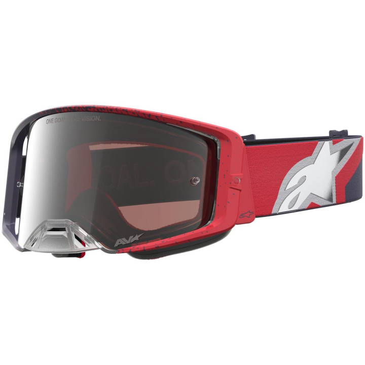 Masque Alpinestars supertech hiten noir rouge miroir argent
