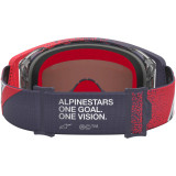 Masque Alpinestars supertech hiten noir rouge miroir argent