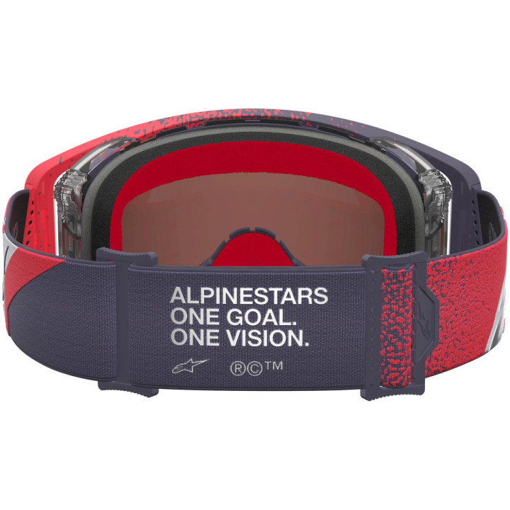 Masque Alpinestars supertech hiten noir rouge miroir argent
