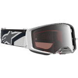 Masque Alpinestars supertech hiten blanc noir miroir argent