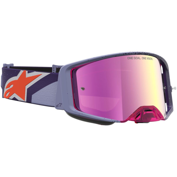 Masque Alpinestars supertech hiten violet rouge miroir rose