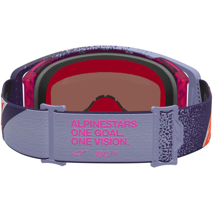 Masque Alpinestars supertech hiten violet rouge miroir rose