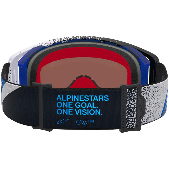Masque Alpinestars supertech hiten noir blithe bleu miroir bleu