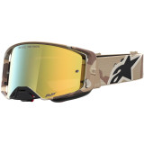 Masque Alpinestars supertech lone camo désert miroir or