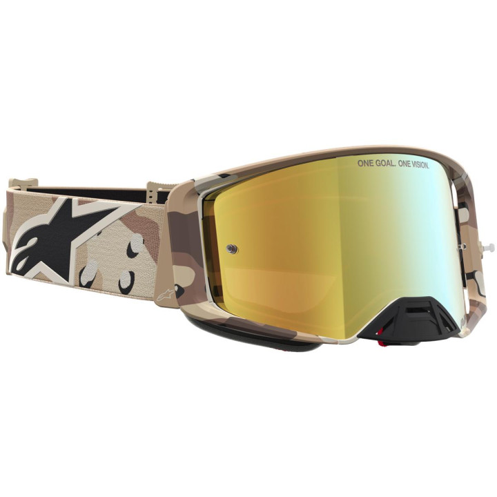 Masque Alpinestars supertech lone camo désert miroir or