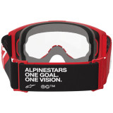 Masque Alpinestars vision otg rouge noir blanc transparent