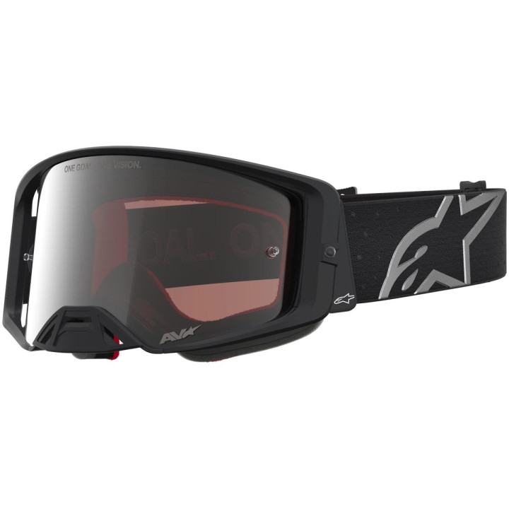 Masque Alpinestars supertech vesta noir mat argent miroir argent