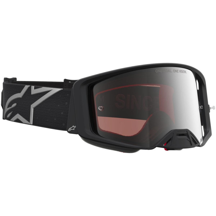 Masque Alpinestars supertech vesta noir mat argent miroir argent