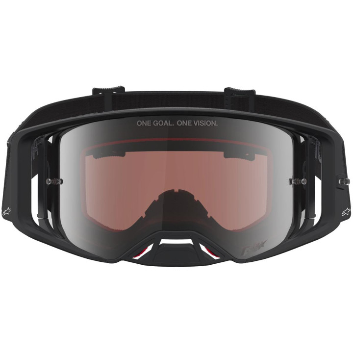 Masque Alpinestars supertech vesta noir mat argent miroir argent