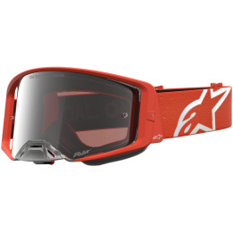 Masque Alpinestars supertech vesta orange argent miroir argent