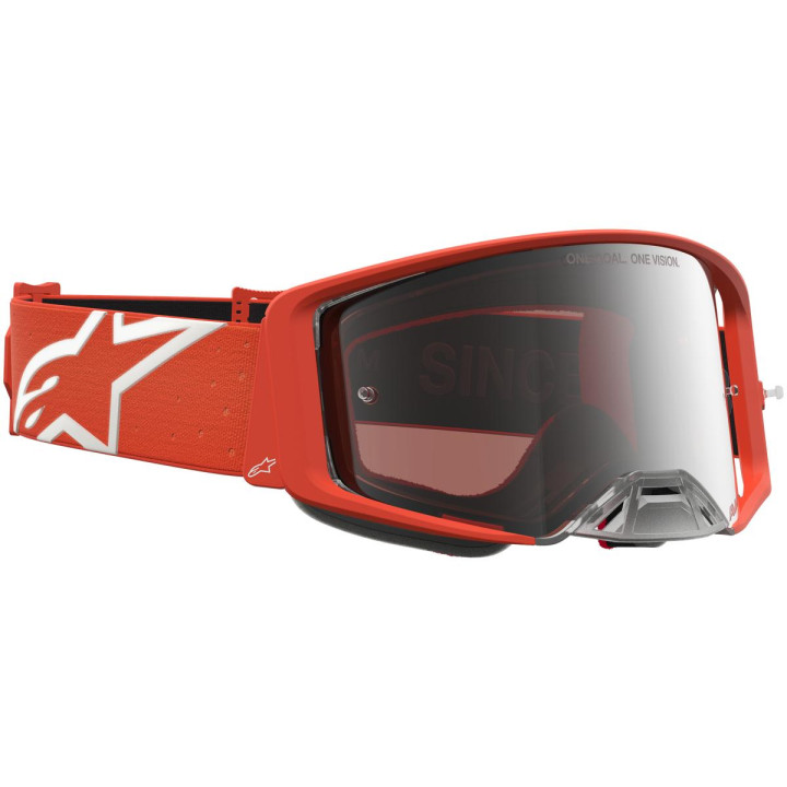 Masque Alpinestars supertech vesta orange argent miroir argent