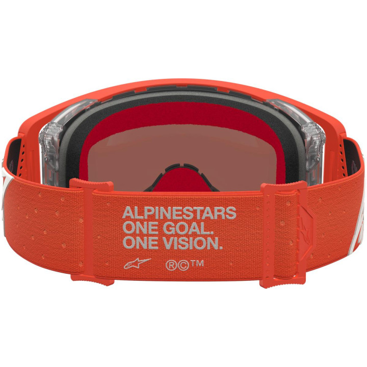 Masque Alpinestars supertech vesta orange argent miroir argent