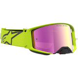Masque Alpinestars supertech vesta jaune fluo noir miroir rouge