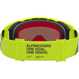 Masque Alpinestars supertech vesta jaune fluo noir miroir rouge
