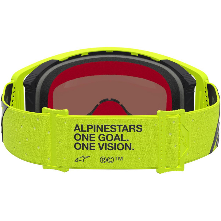 Masque Alpinestars supertech vesta jaune fluo noir miroir rouge