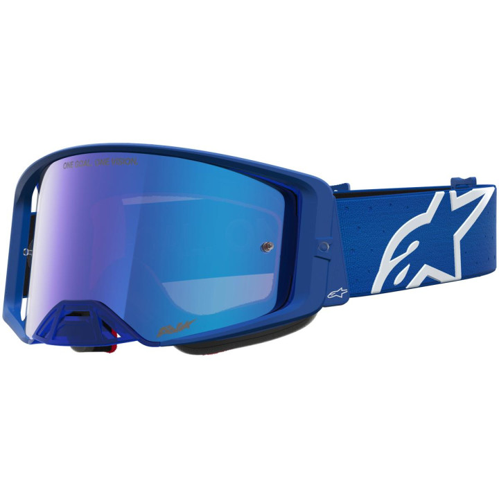 Masque Alpinestars supertech vesta blithe bleu blanc miroir bleu