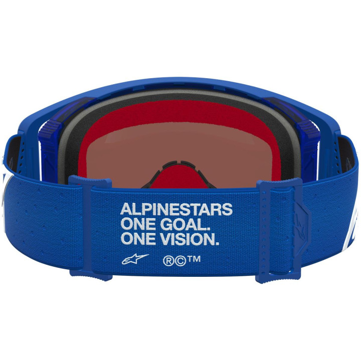 Masque Alpinestars supertech vesta blithe bleu blanc miroir bleu