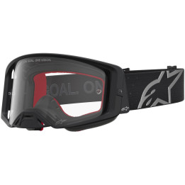 Masque Alpinestars supertech vesta noir mat argent transparent