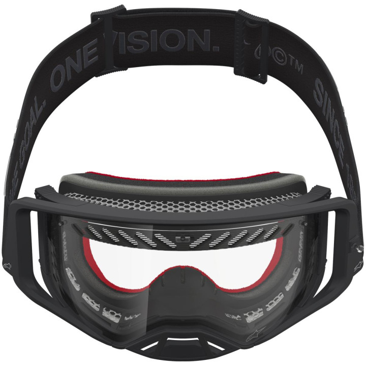Masque Alpinestars supertech vesta noir mat argent transparent