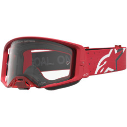 Masque Alpinestars supertech vesta chrome rouge transparent
