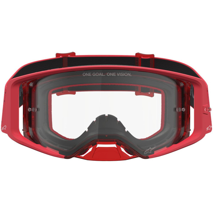 Masque Alpinestars supertech vesta chrome rouge transparent
