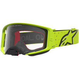 Masque Alpinestars supertech vesta jaune fluo noir transparent