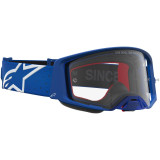 Masque Alpinestars supertech vesta bleu blanc transparent