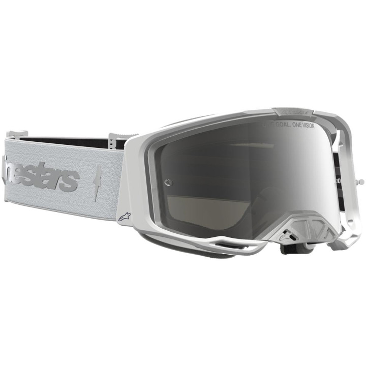 Masque Alpinestars vision 8 amber blanc argent miroir argent