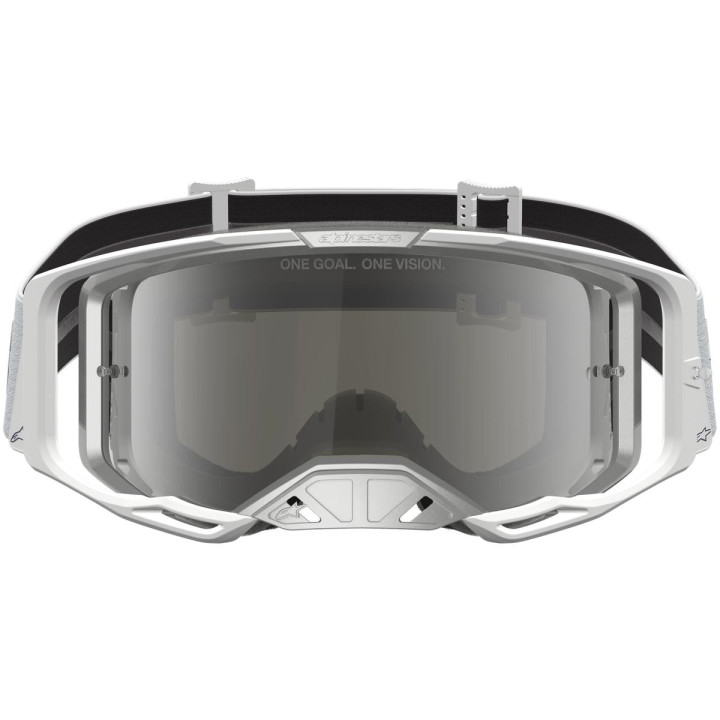Masque Alpinestars vision 8 amber blanc argent miroir argent