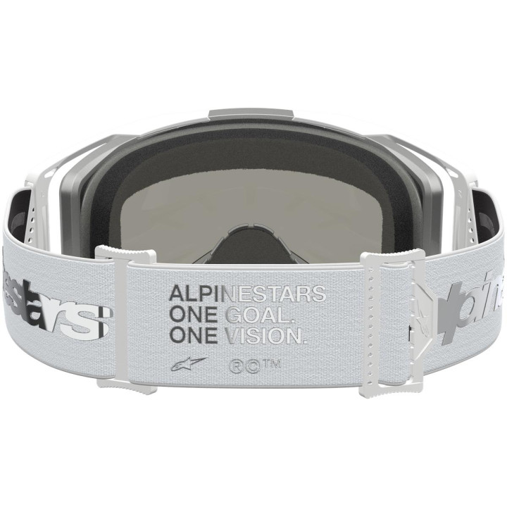 Masque Alpinestars vision 8 amber blanc argent miroir argent