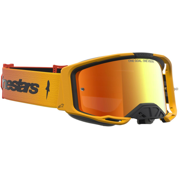 Masque Alpinestars vision 8 amber fire rouge noir miroir rouge