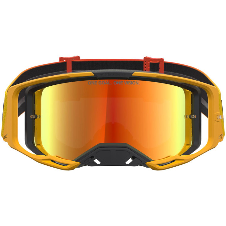 Masque Alpinestars vision 8 amber fire rouge noir miroir rouge