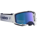 Masque Alpinestars vision 8 amber navy blanc miroir bleu