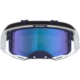 Masque Alpinestars vision 8 amber navy blanc miroir bleu