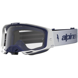 Masque Alpinestars vision 8 amber blanc navy transparent