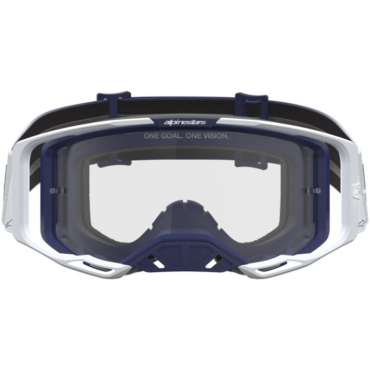 Masque Alpinestars vision 8 amber blanc navy transparent