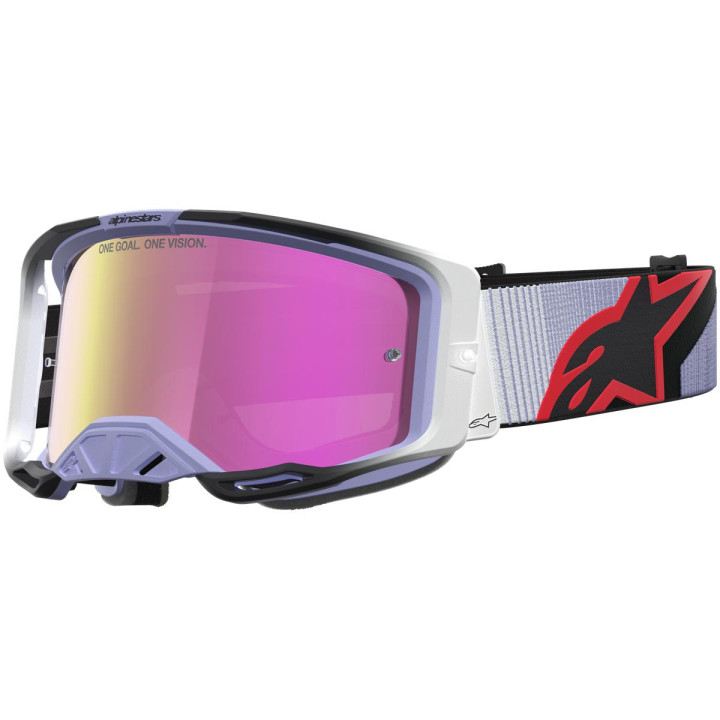 Masque Alpinestars vision 8 maven lavender noir miroir rose